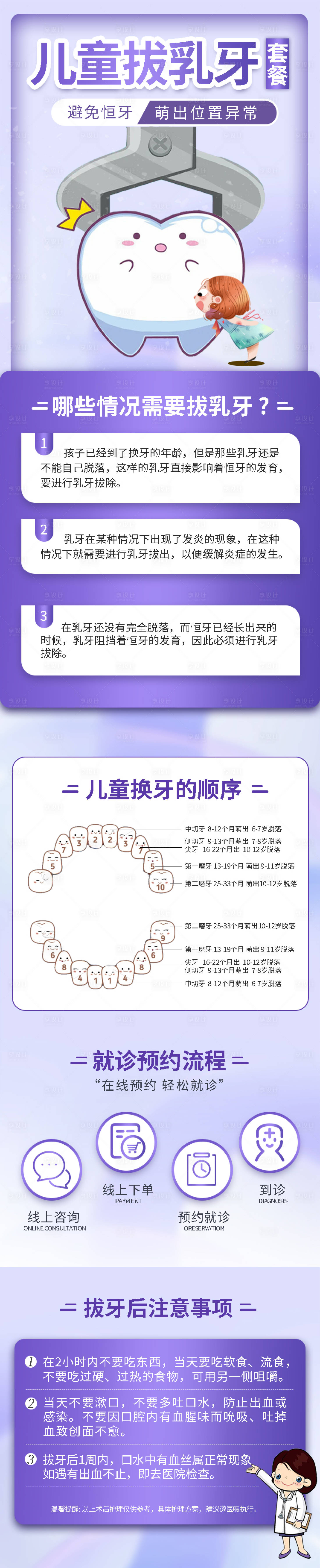 源文件下載【醫美口腔兒童拔牙詳情頁】編號：58430019041537200