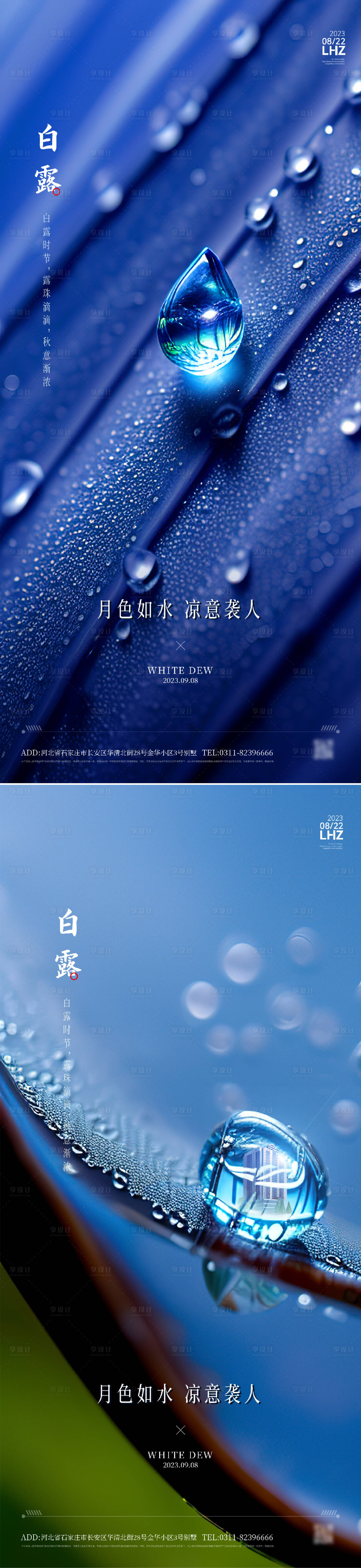 源文件下载【享设计】搜索编号：64920018981884125【白露海报】
