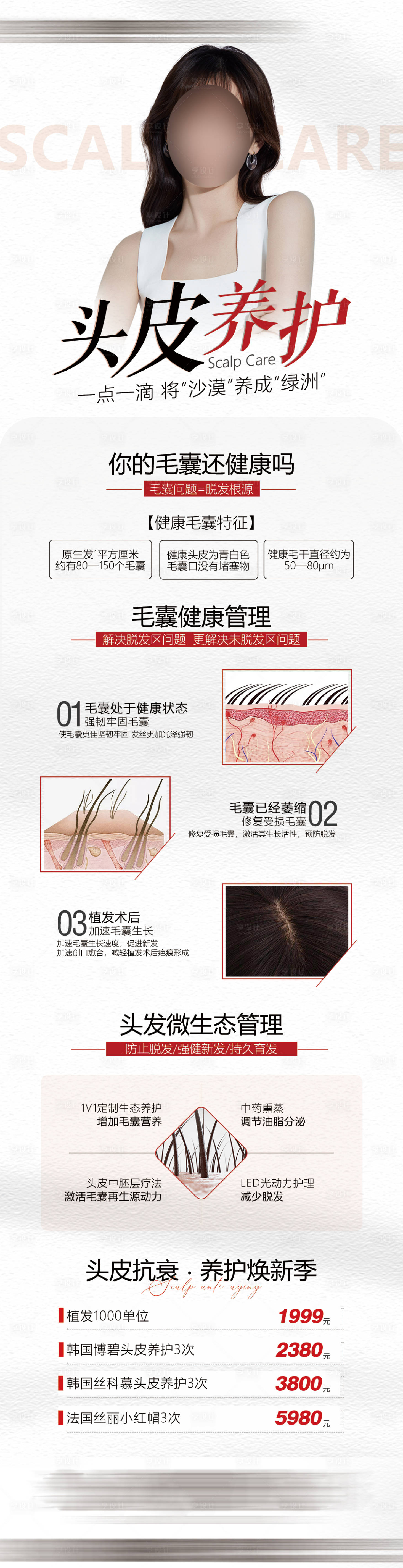 源文件下载【享设计】搜索编号：59690018642328107【头皮养护长图】