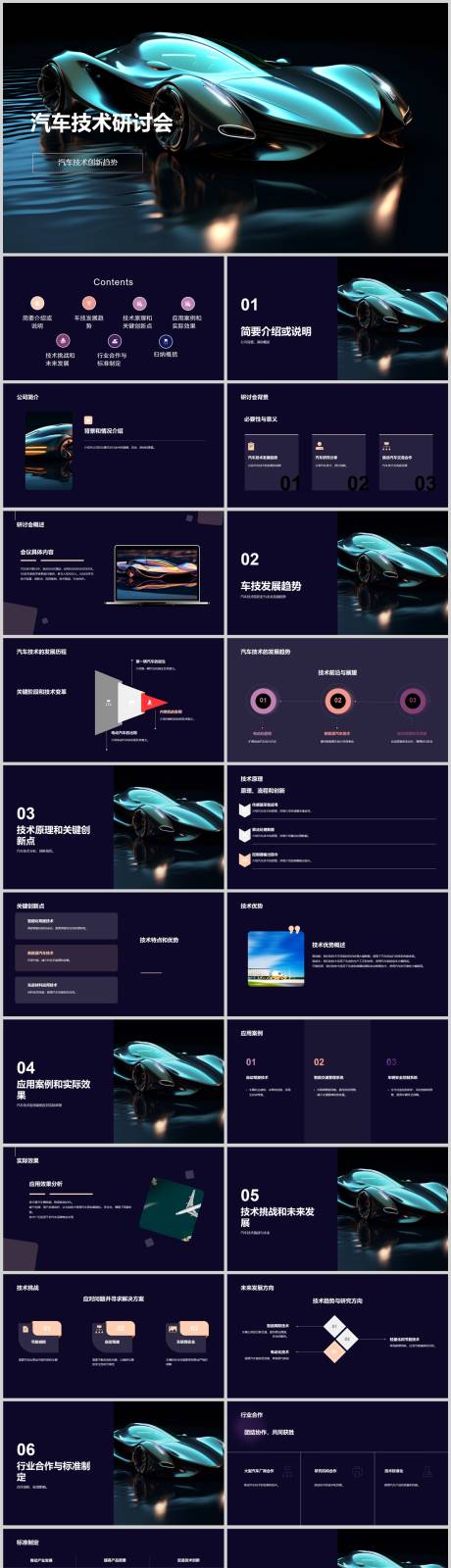 源文件下载【享设计】搜索编号：66520018539935238【汽车技术研讨会PPT】