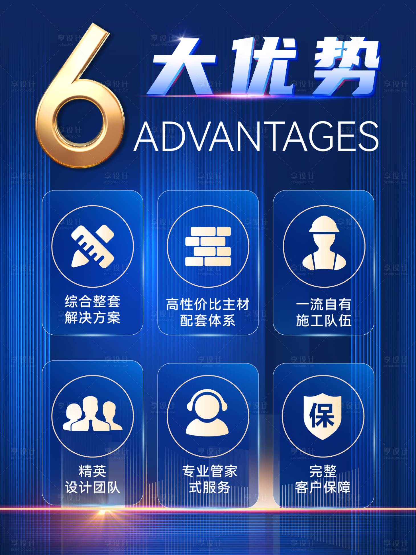 源文件下載【享設(shè)計】搜索編號：83810019045639895【公司優(yōu)勢藍(lán)金海報】