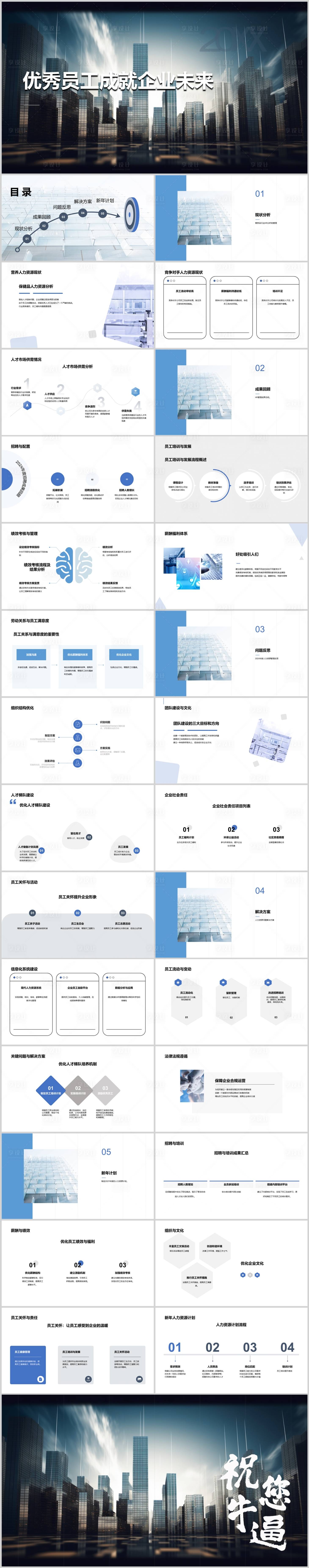 源文件下载【享设计】搜索编号：15680018572075076【优秀员工成就企业未来PPT】