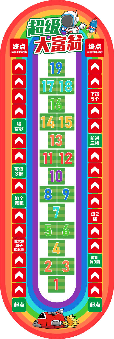 源文件下载【彩虹跑道超级大富翁】编号：30680018790336322