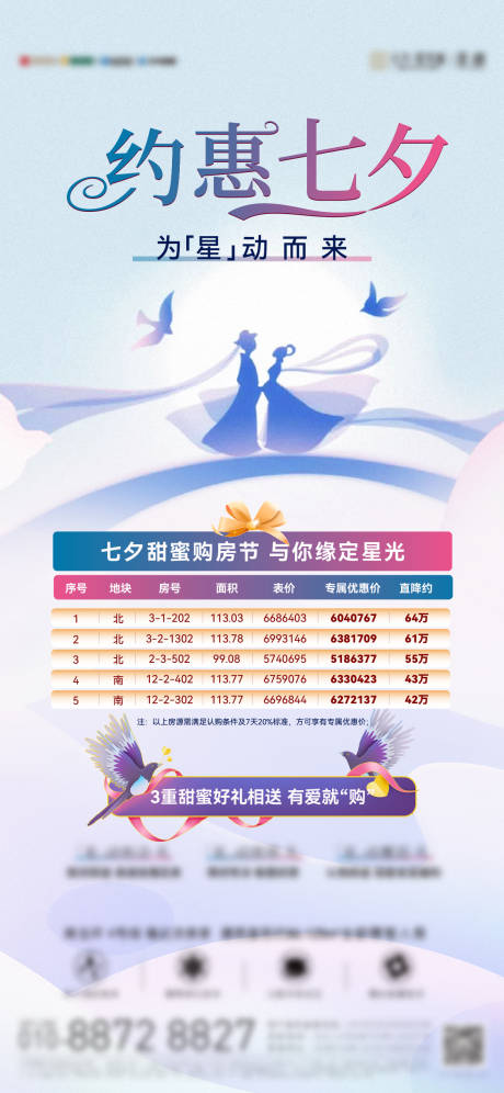 源文件下載【七夕特惠房源海報】編號：88750018862864485