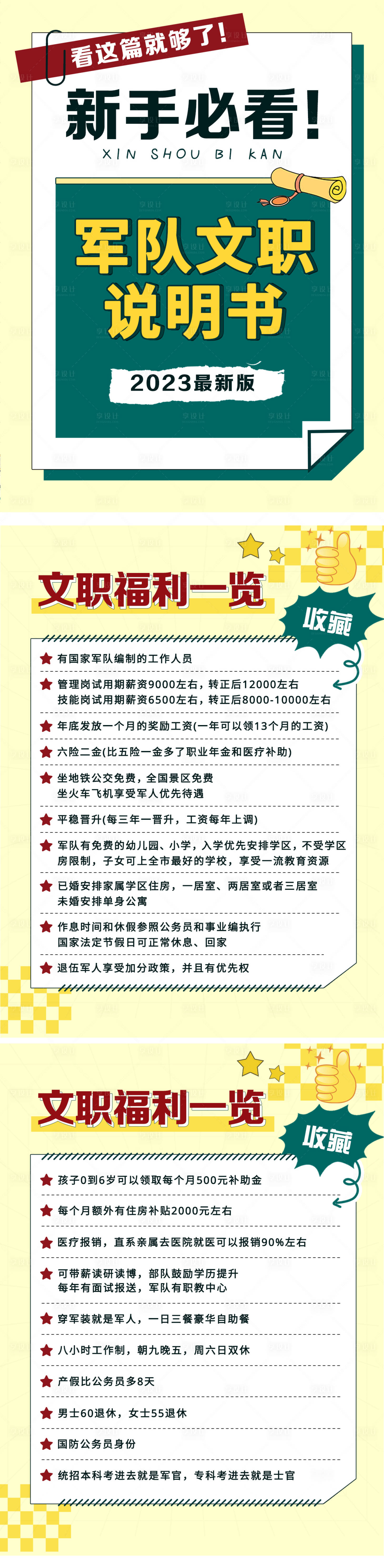 源文件下载【享设计】搜索编号：86510018828662815【军队文职说明书长图海报】