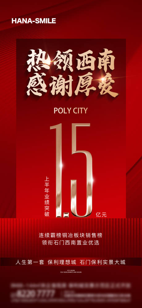 源文件下載【享設計】搜索編號：16820018441578450【地產業績海報】