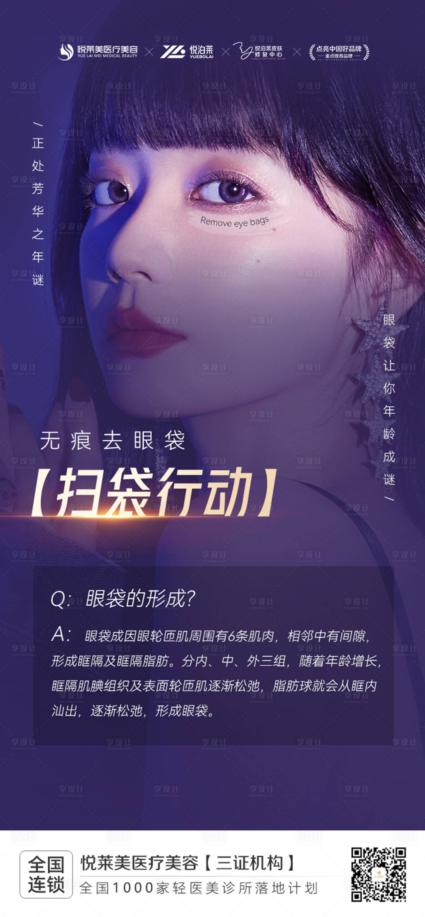 源文件下載【享設計】搜索編號：29890019021698225【祛眼袋海報】
