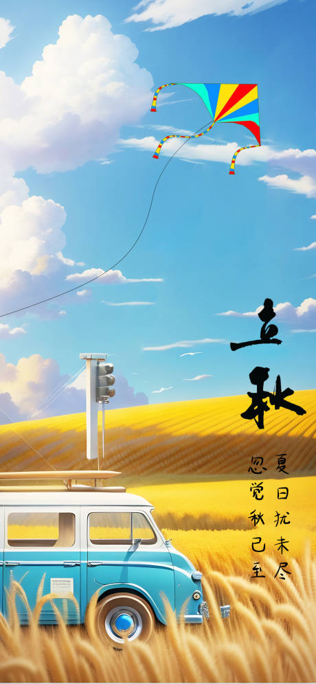 源文件下载【立秋节气海报】编号：39510018516217256