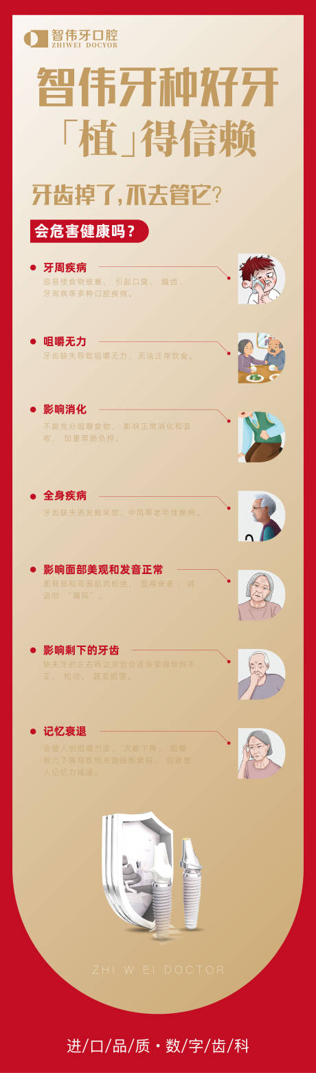 源文件下载【牙齿掉了长图海报】编号：20230816170610587