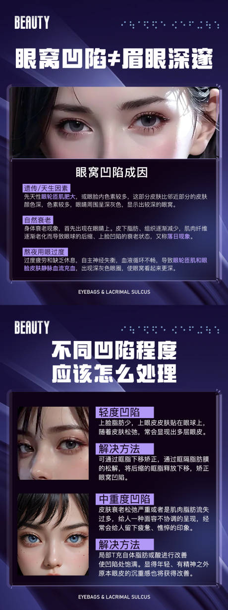 源文件下载【享设计】搜索编号：49020019564117118【医美科普眼窝凹陷海报】