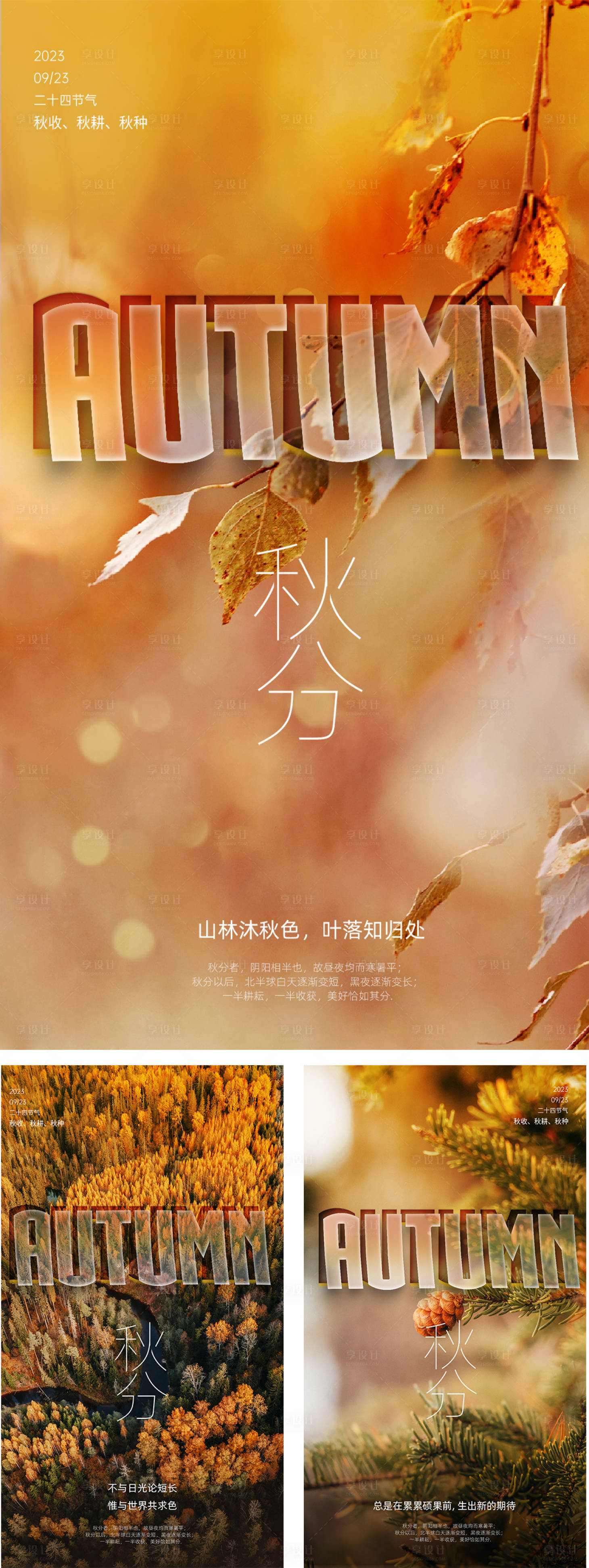 源文件下載【享設計】搜索編號：29500018745871936【秋分海報】
