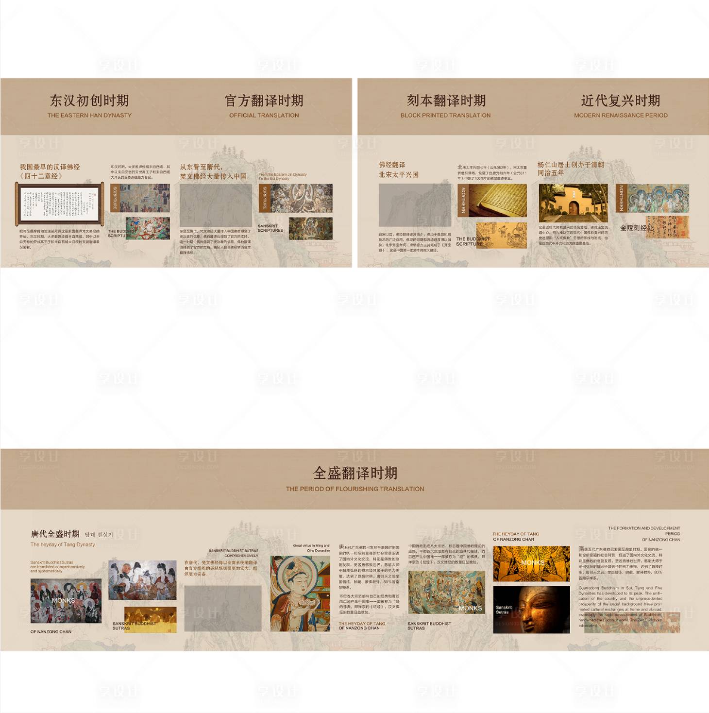 源文件下载【享设计】搜索编号：49850019434207723【翻译展厅版面】