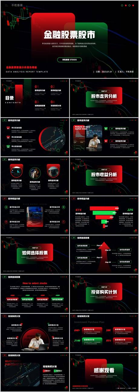 源文件下载【金融股票股市数据分析模板】编号：20230921114026174