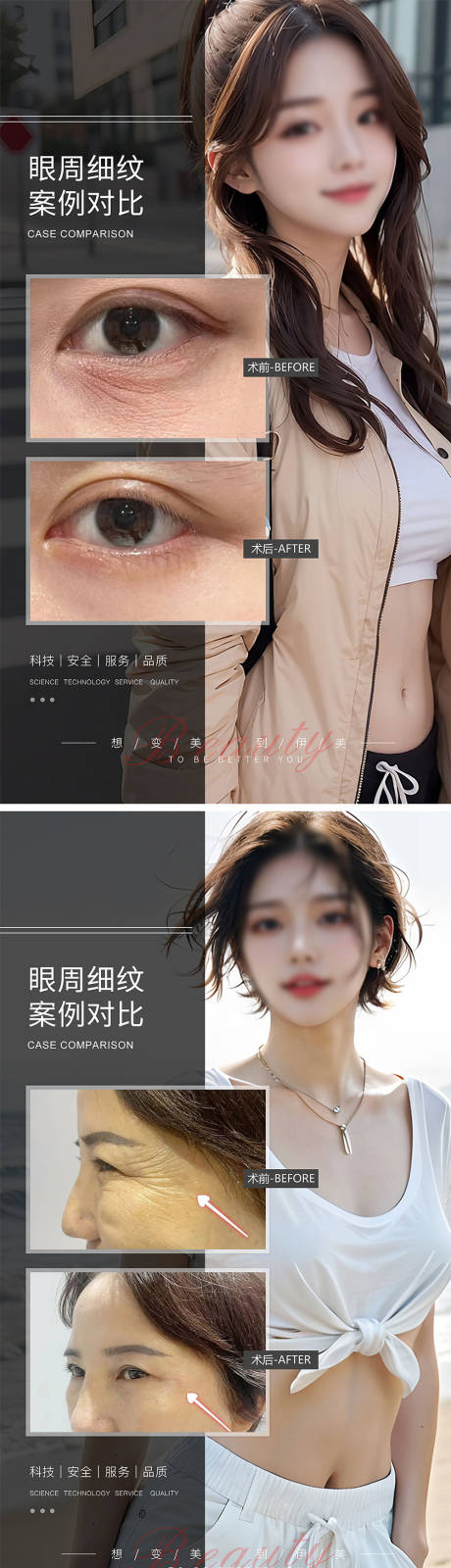 源文件下载【眼周细纹眼周年轻化案例对比海报】编号：91940019252959868