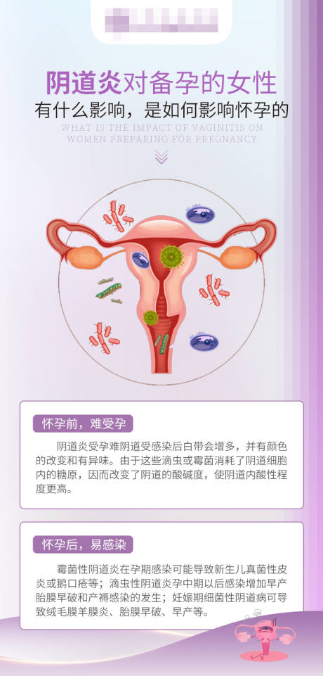 编号：20230910143711072【享设计】源文件下载-阴道炎对备孕的女性有什么影响海报