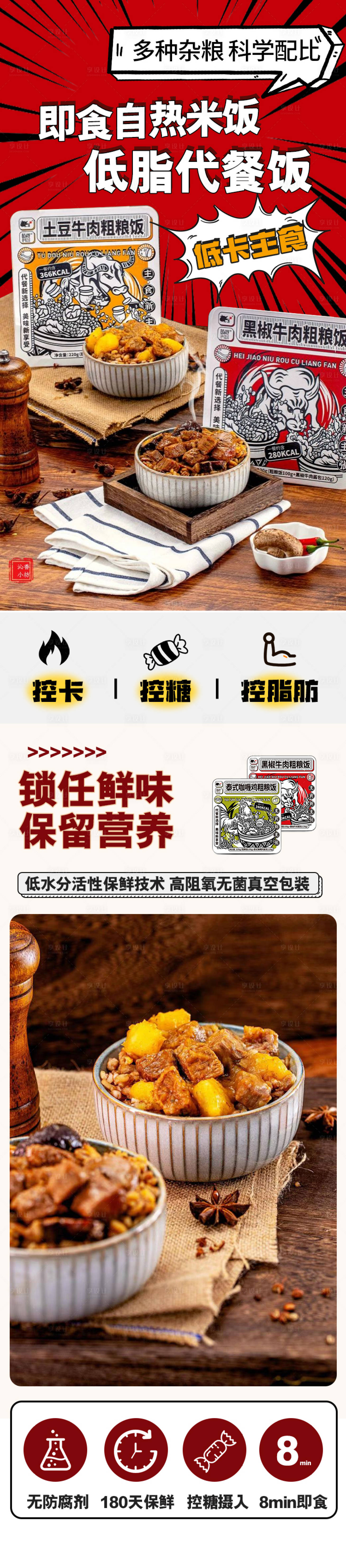 源文件下载【享设计】搜索编号：30850019434168549【自热米饭卡通漫画食品详情页】