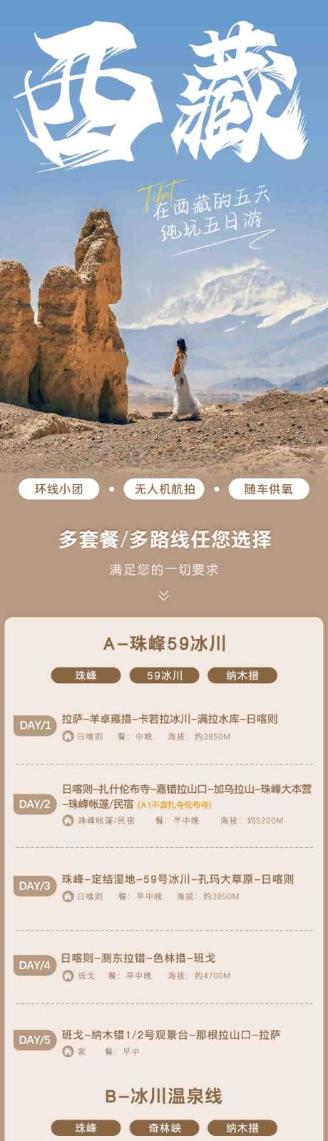 源文件下載【享設(shè)計】搜索編號：57590019261427145【西藏5天旅游詳情頁】