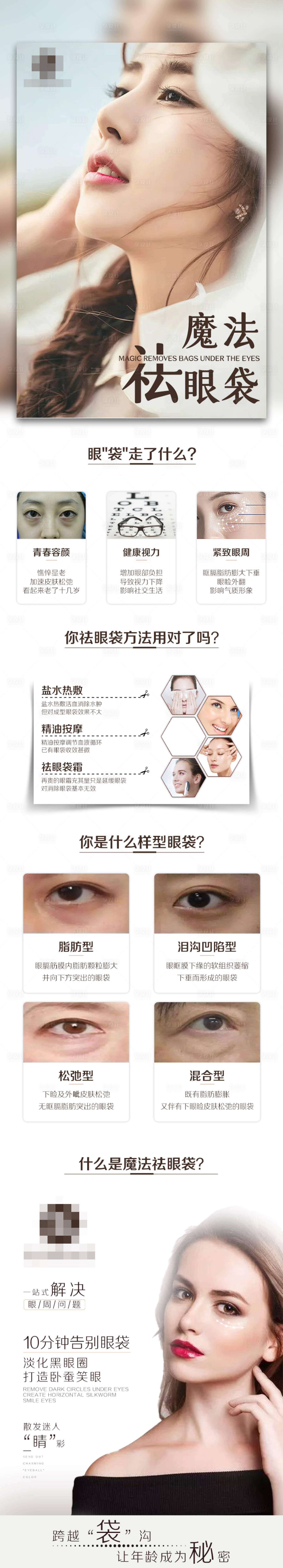 源文件下載【享設計】搜索編號：94810019252939079【眼袋科普長圖】