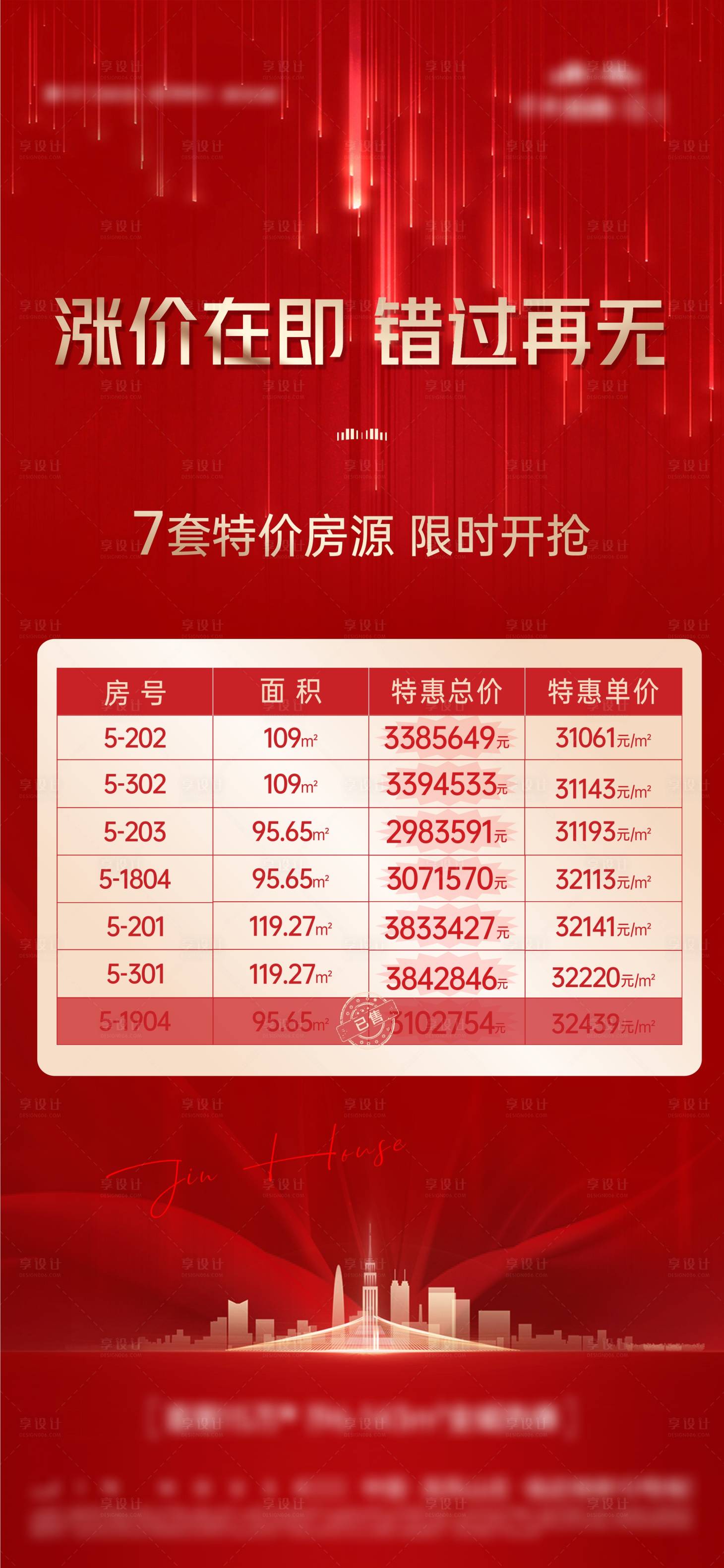 源文件下載【享設(shè)計(jì)】搜索編號(hào)：24250019587796760【特價(jià)房源海報(bào)】