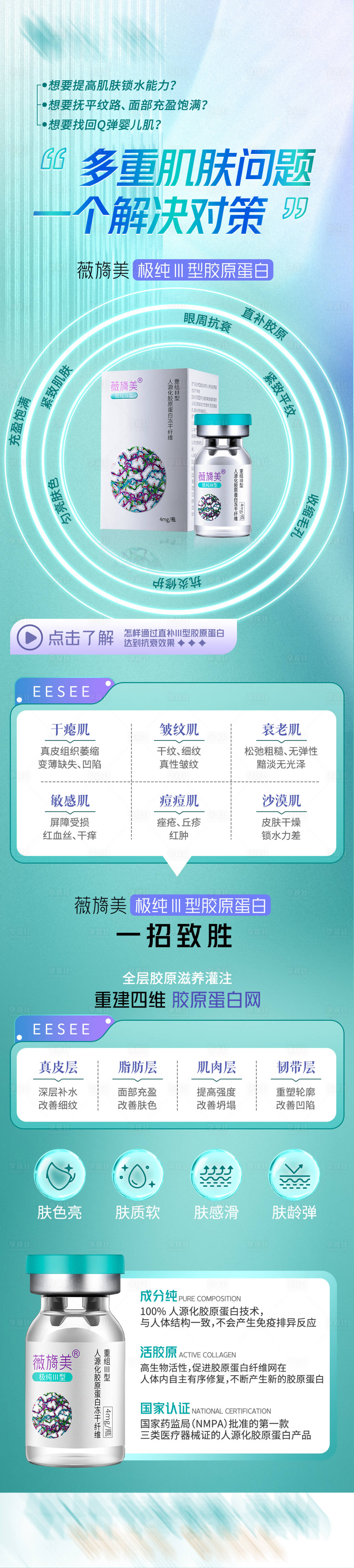 源文件下载【享设计】搜索编号：67690019140481879【薇旖美解决皮肤问题海报长图】
