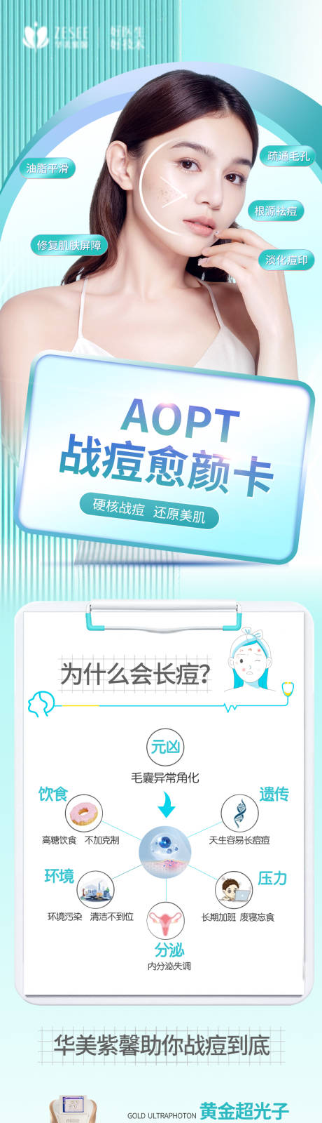 源文件下載【享設(shè)計】搜索編號：82280019474817452【醫(yī)美祛痘宣傳長圖】