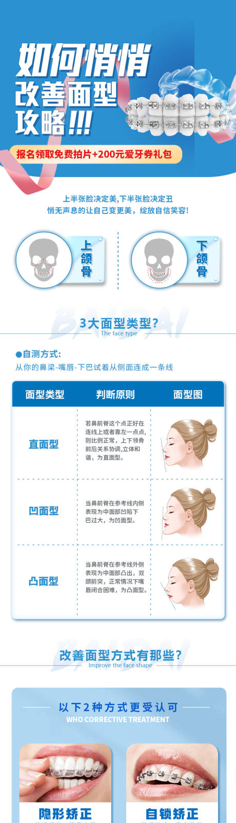 源文件下载【口腔矫正正畸长图海报】编号：28710019118172563