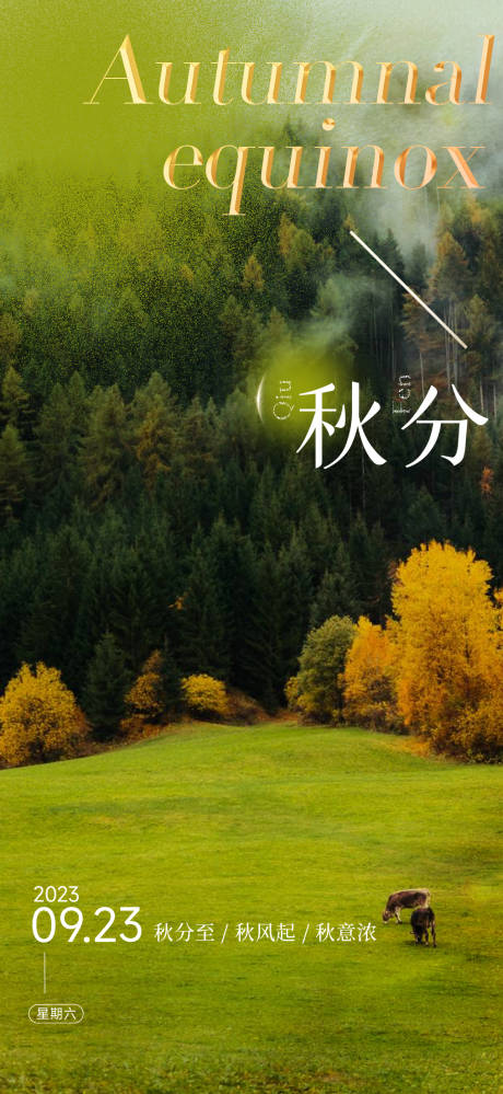 源文件下載【秋分節氣海報】編號：46350019287129709