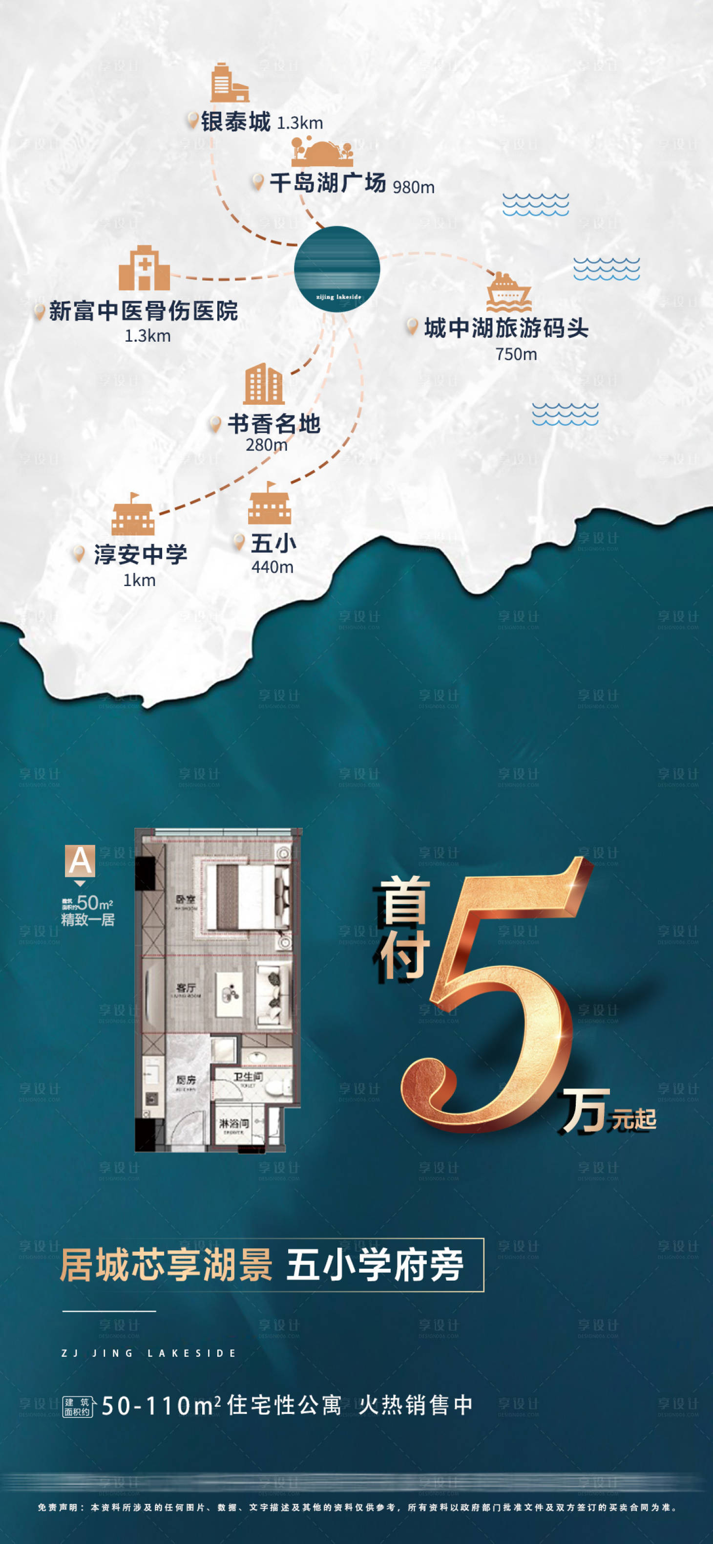 源文件下載【享設計】搜索編號：25180019481547937【區位距離價值點創意海報】