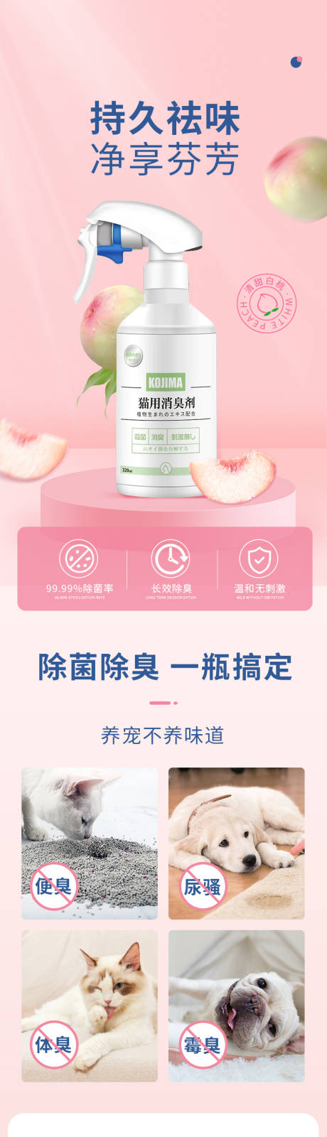源文件下载【宠物猫狗除臭剂喷雾详情页设计电商】编号：23610019086118414