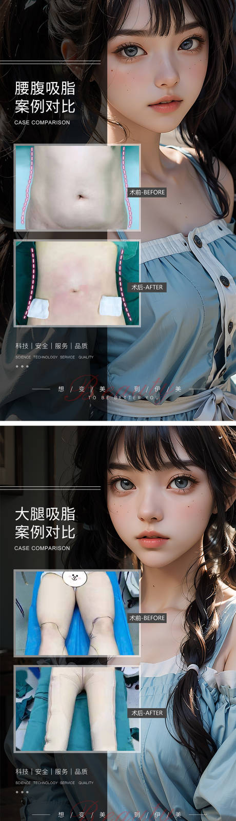 源文件下载【腰腹大腿吸脂案例对比】编号：46200019437822497