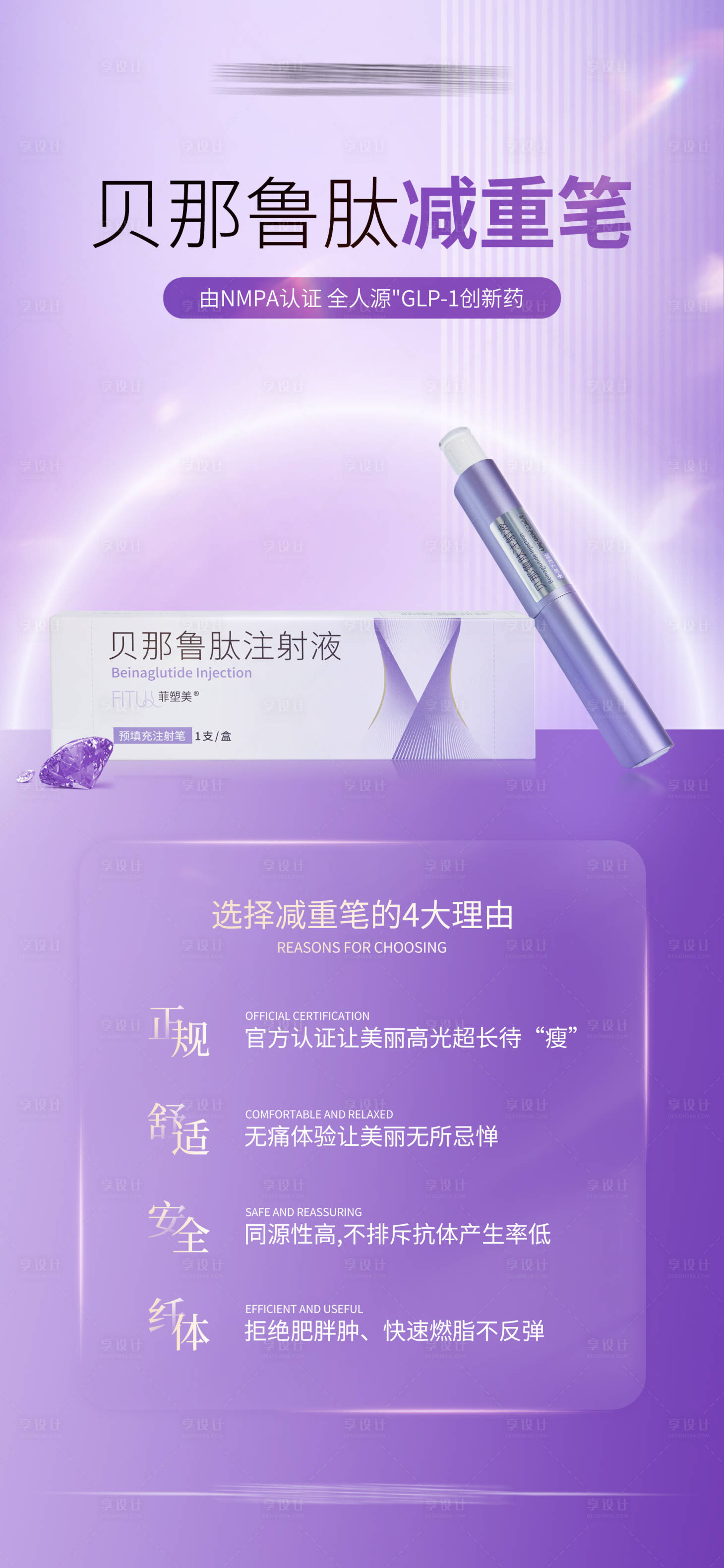 源文件下載【享設計】搜索編號：37170019385968692【貝那魯膚菲塑美減重筆海報】