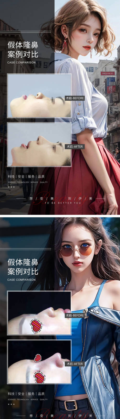 源文件下载【享设计】搜索编号：19040019324492109【假体隆鼻案例对比】