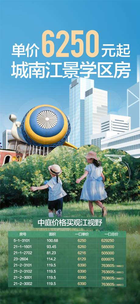 源文件下载【江景公园洋房海报】编号：18450019143458976