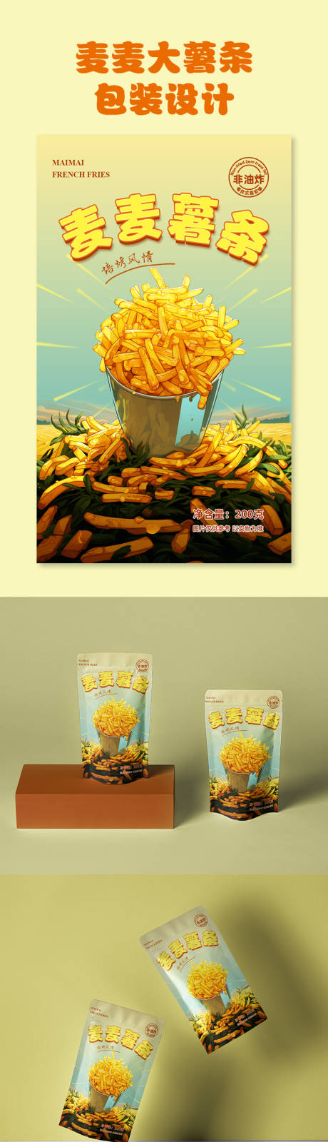 源文件下载【薯条包装设计】编号：91350019280419550