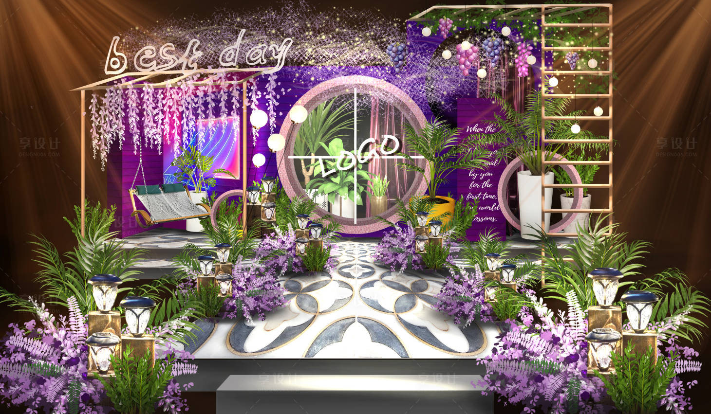 源文件下載【享設計】搜索編號：79130019426168029【星夜后花園婚禮堆頭美陳】