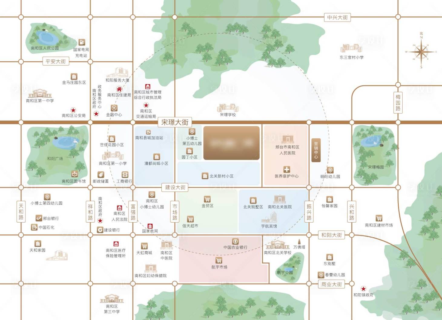 源文件下載【享設計】搜索編號：36790019221591283【地產區位圖】