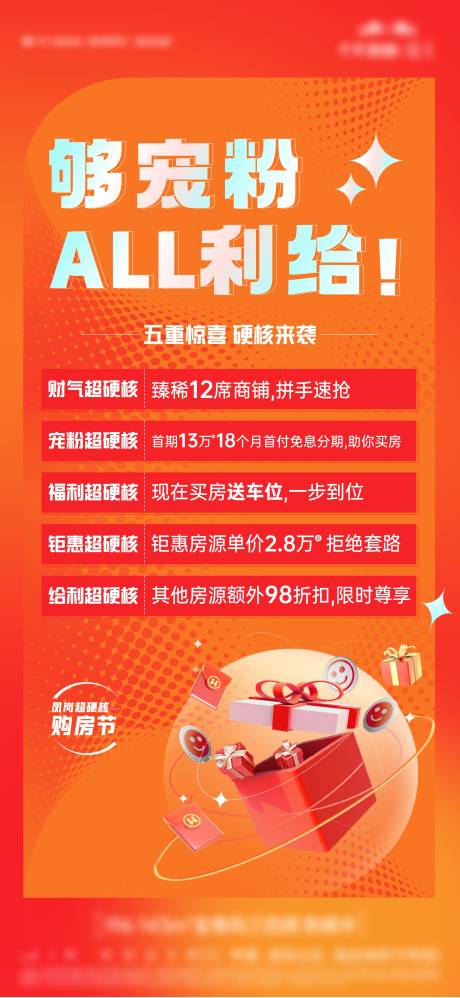 源文件下載【享設(shè)計】搜索編號：78870019188291630【地產(chǎn)熱銷五重禮海報】