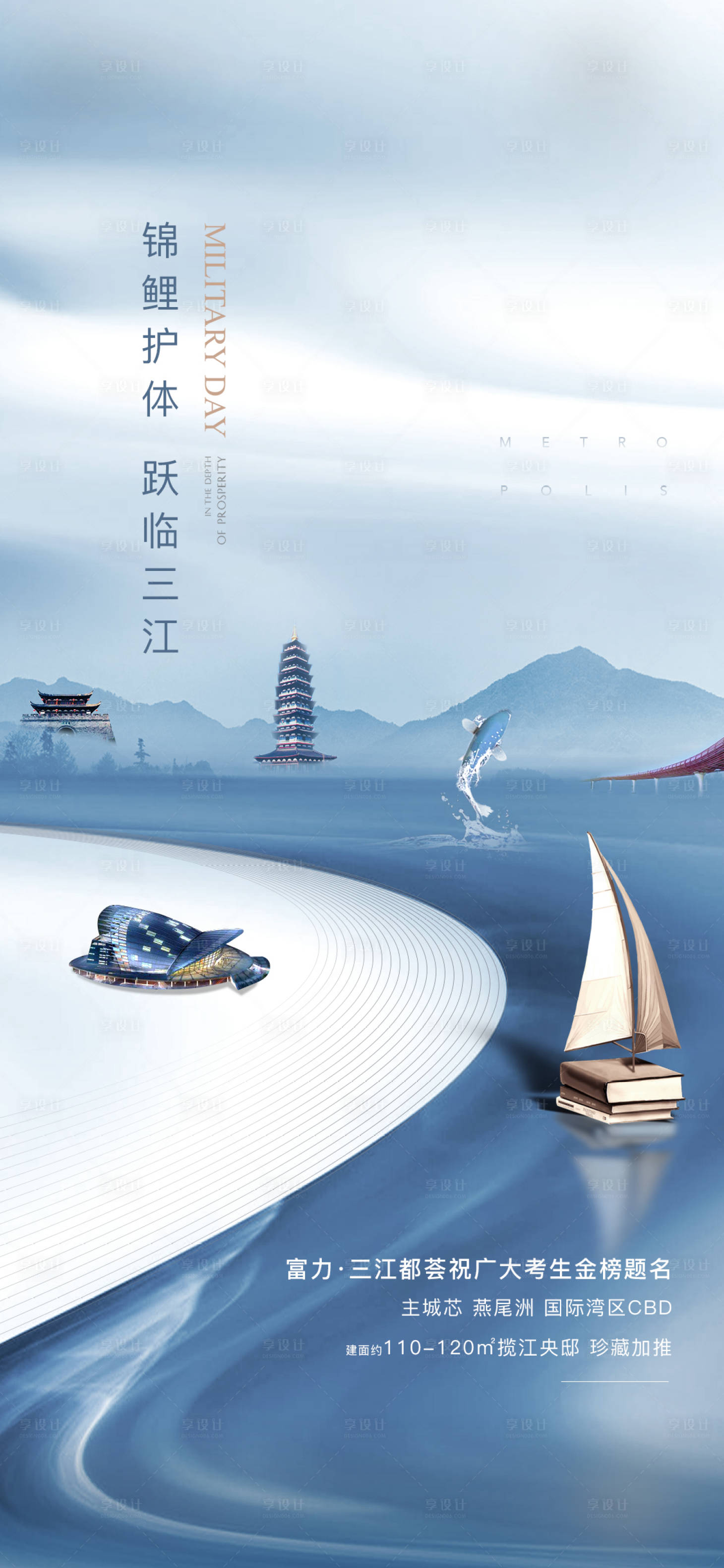 源文件下載【享設計】搜索編號：85980019585558070【地產高考海報】
