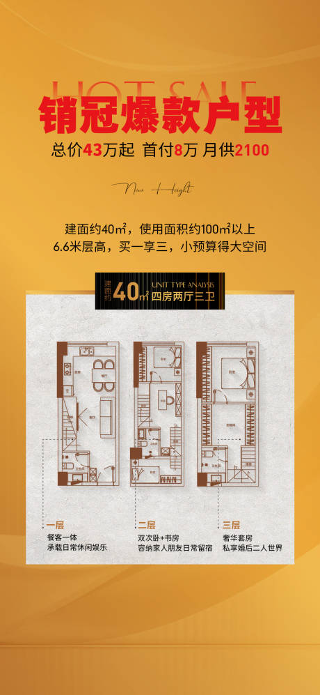 源文件下载【公寓户型价值点海报】编号：66680019463864387