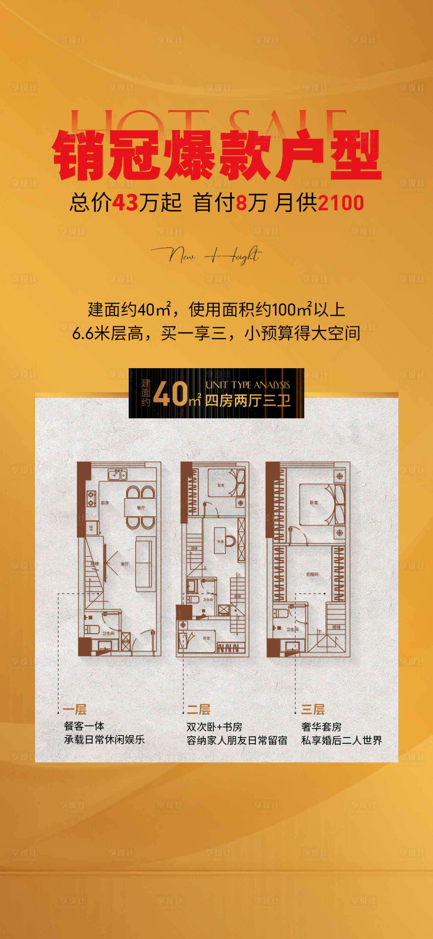 源文件下載【享設(shè)計(jì)】搜索編號(hào)：66680019463864387【公寓戶型價(jià)值點(diǎn)海報(bào)】