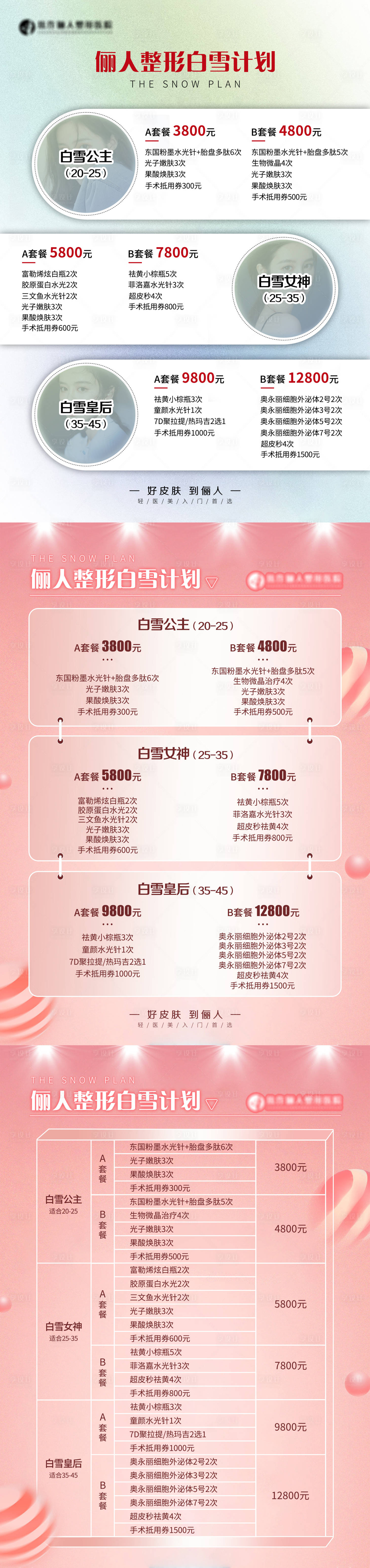 源文件下載【享設計】搜索編號：48840019253381913【醫美皮膚項目套餐桌牌海報】