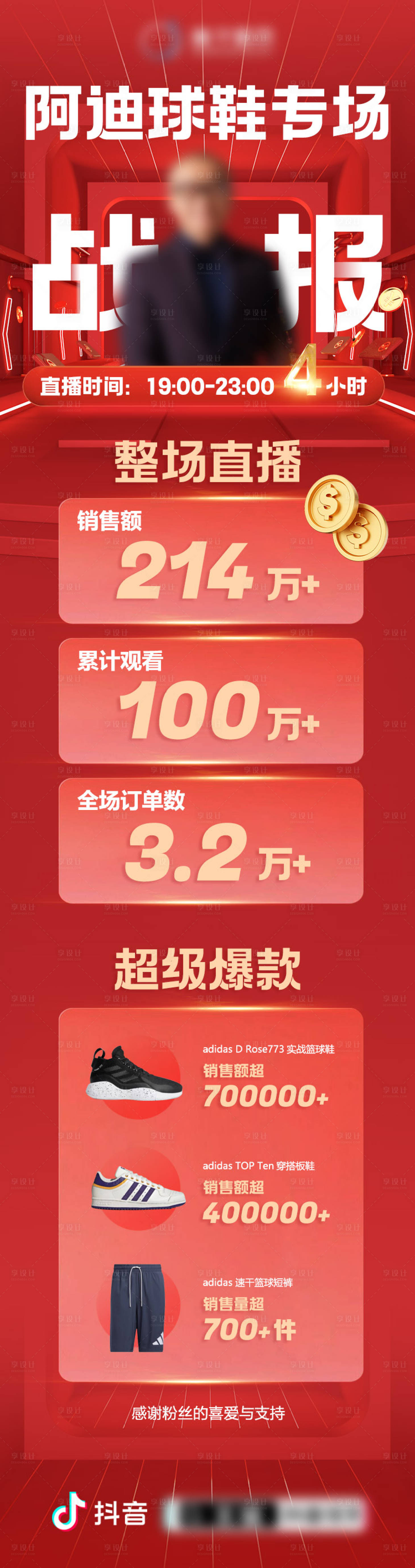源文件下载【享设计】搜索编号：73000019204612180【直播战报长图】