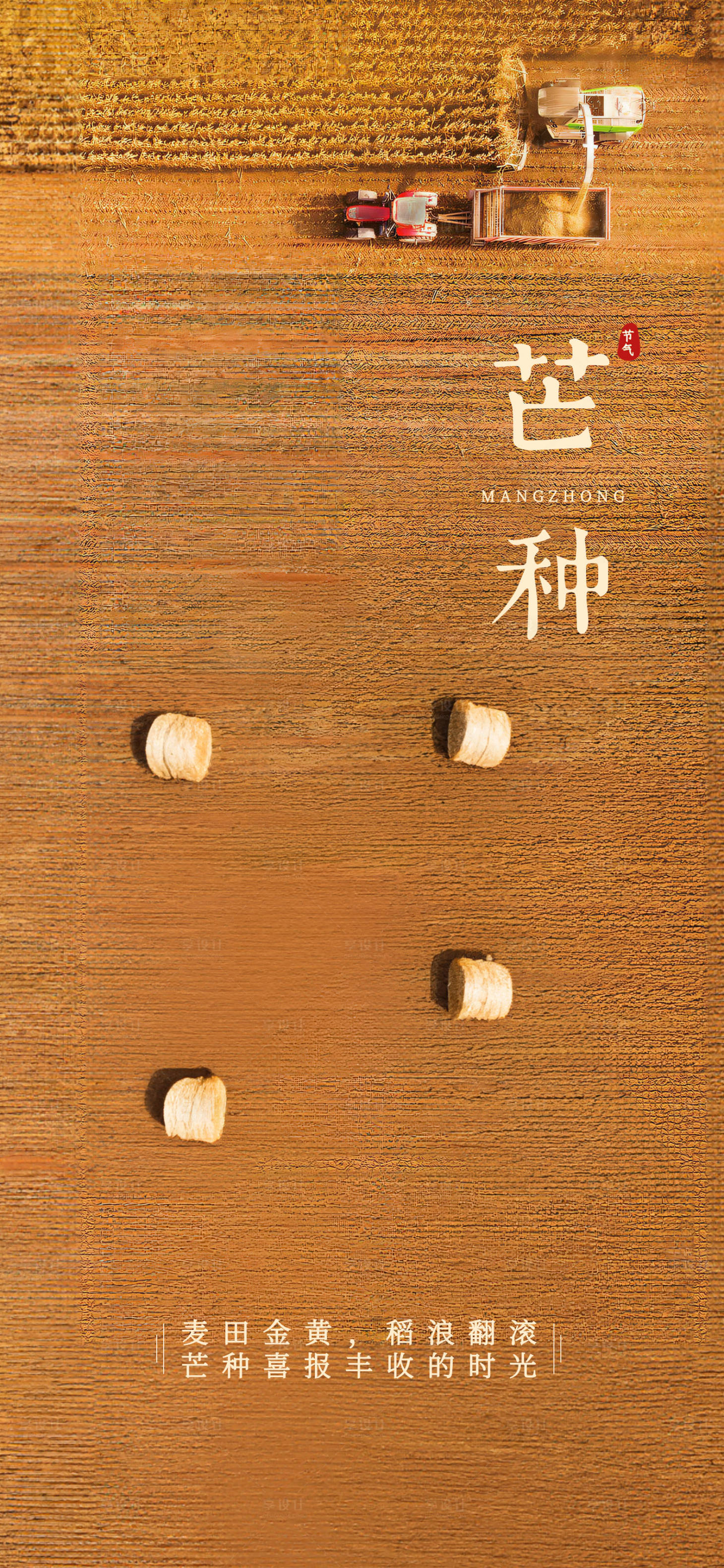 源文件下载【享设计】搜索编号：44740019087922213【芒种节气海报】