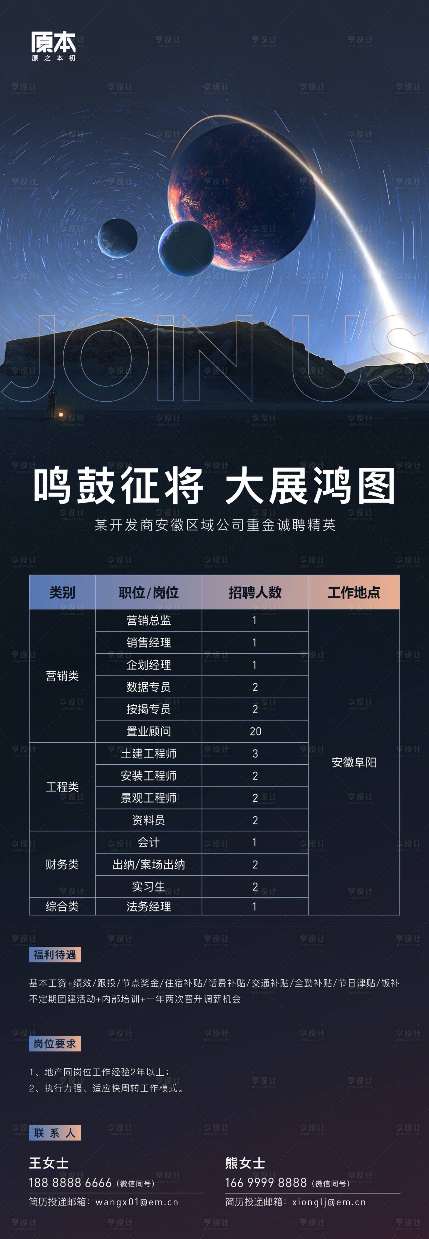 源文件下載【地產(chǎn)招聘海報】編號：89740019341365132