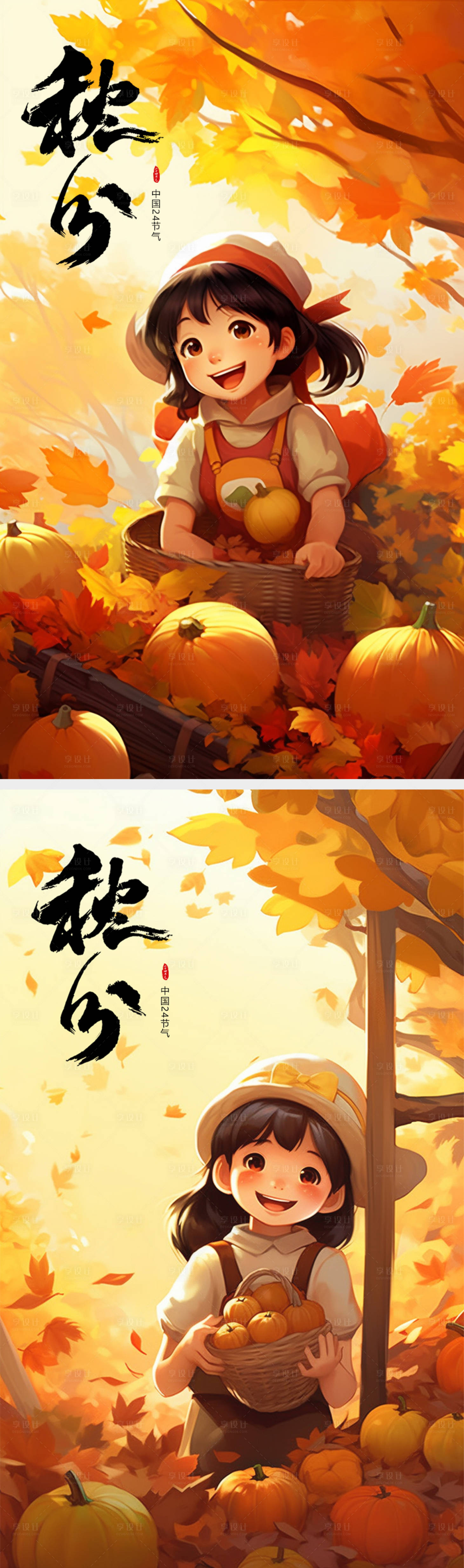 源文件下載【享設計】搜索編號：11340019471903327【碩果累累的秋分時節海報】