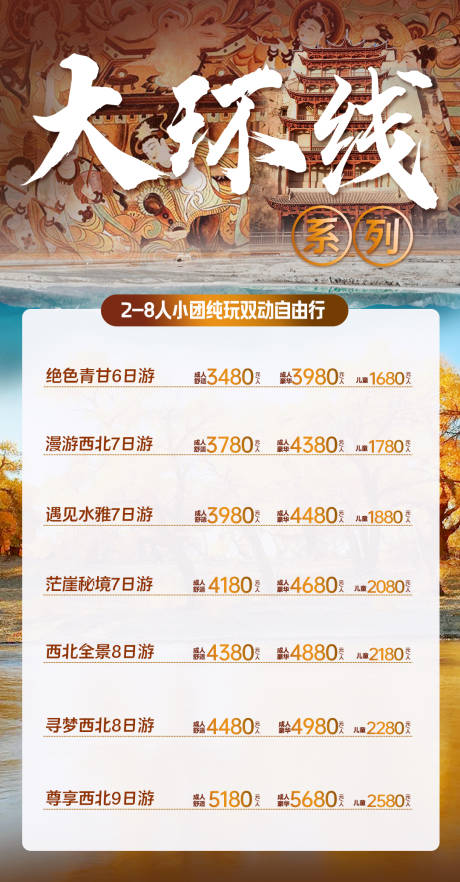 源文件下载【西北大环线旅游海报】编号：42320019564858603