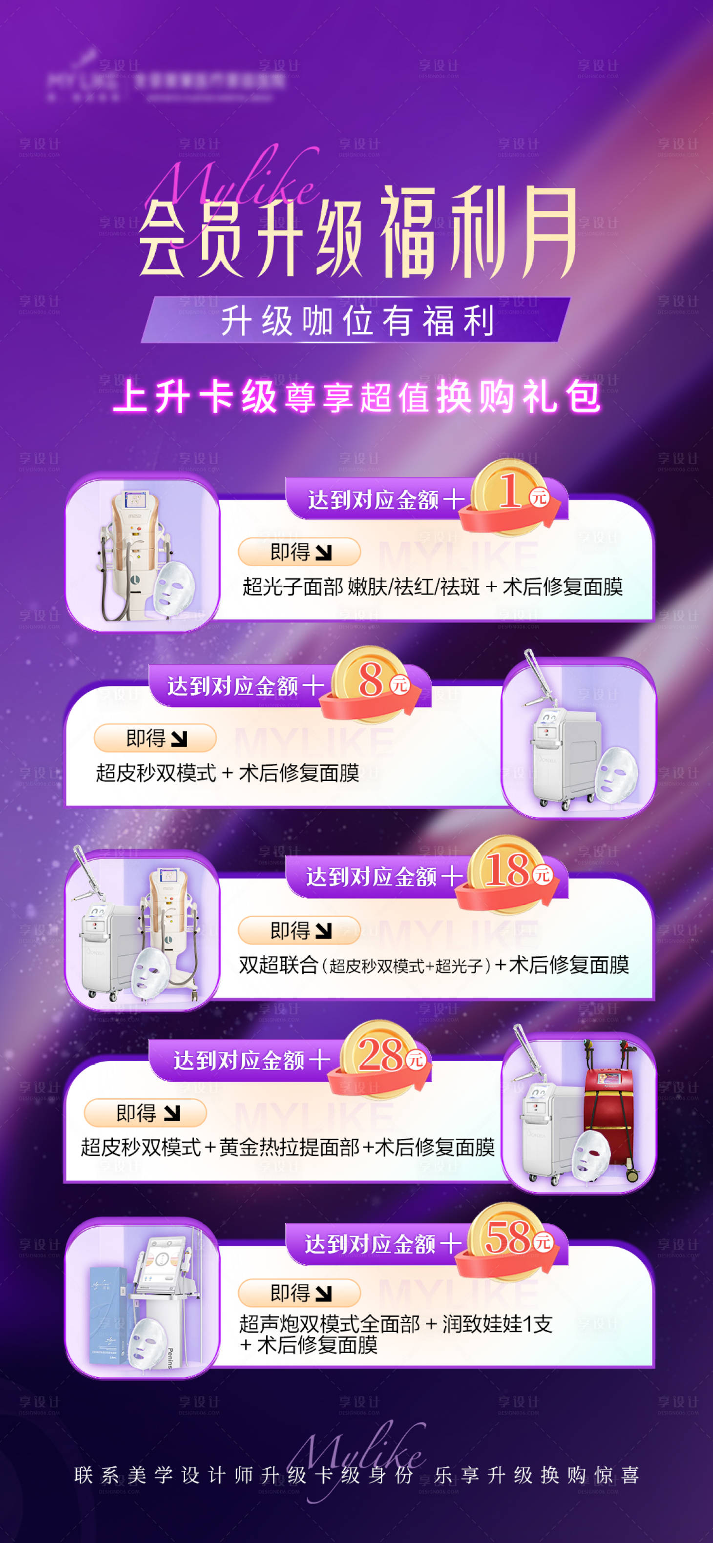 源文件下载【享设计】搜索编号：51080019198066986【医美升级礼包海报】