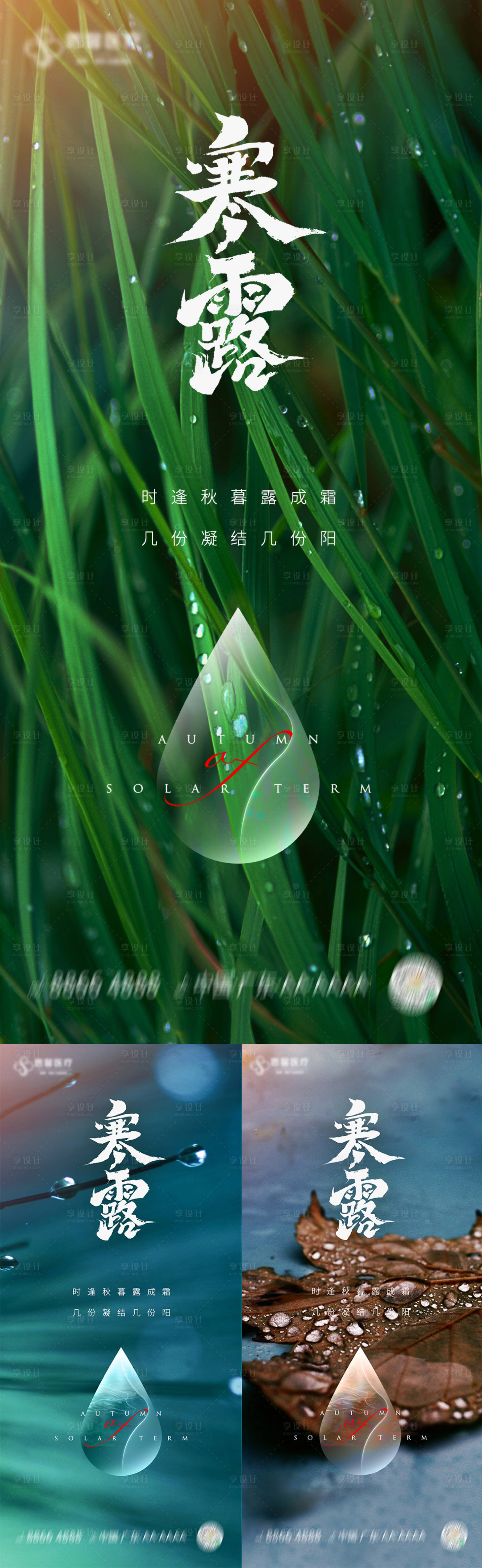 源文件下載【享設計】搜索編號：10190019595862031【寒露節氣海報】