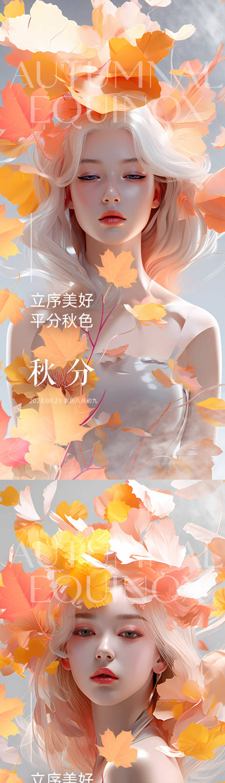 源文件下载【秋分海报】编号：66850019403029095