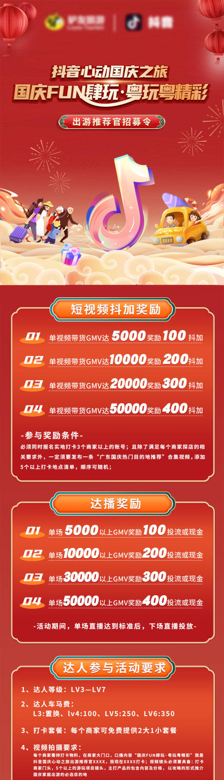 源文件下载【抖音达人国庆打卡活动流程长图】编号：30310019349248370